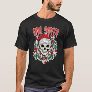 Camiseta Hail Santa Ugly Navidades Skull Pentagram