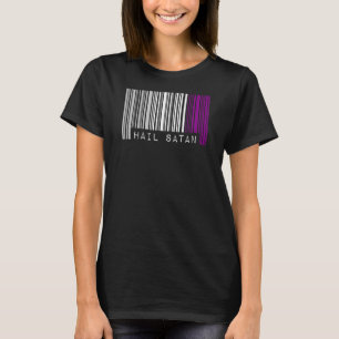 Camiseta Hail Satan Asexual Prige Bandera Código de barras