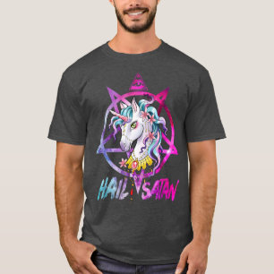 Camiseta Hail Satanás: Muerte de unicornio Hombres Metaliz