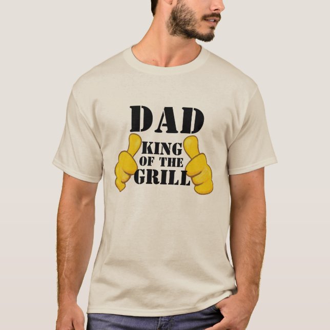 Camiseta Hail To The Grill King BBQ Lover Dad Tee (Anverso)