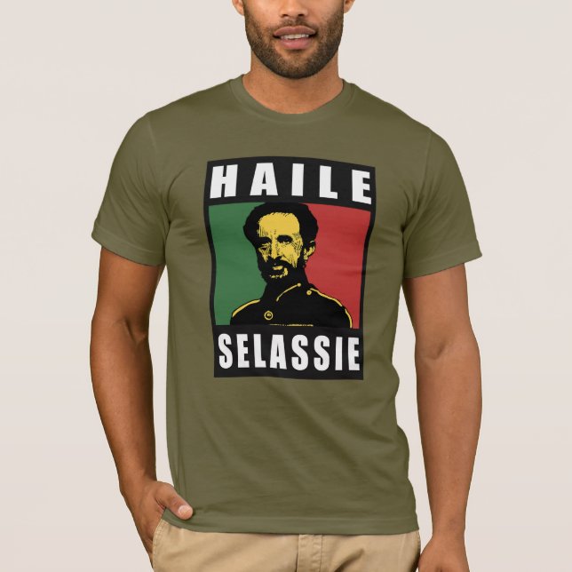 Camiseta Haile Selassie Emperor - reggae Jah Army Shirt - (Anverso)