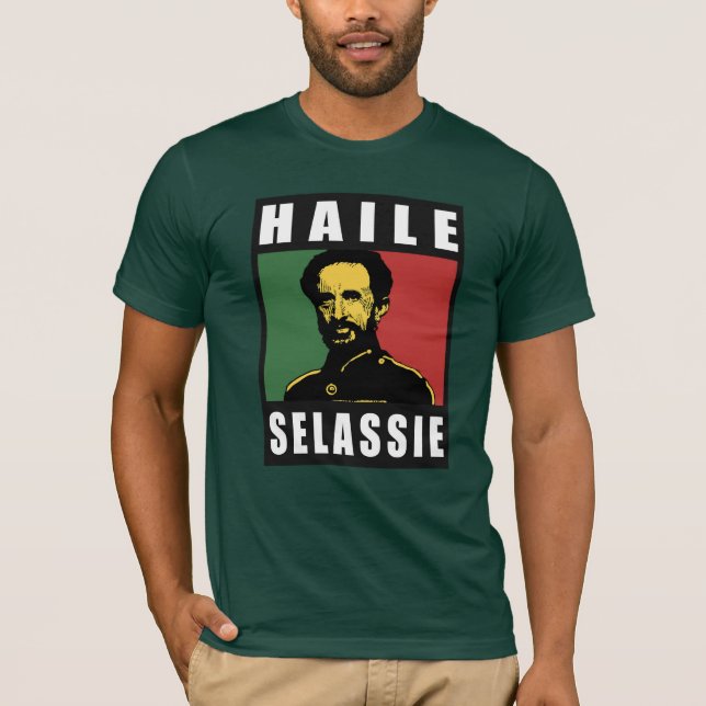 Camiseta Haile Selassie Emperor - reggae Jah Army Shirt - (Anverso)
