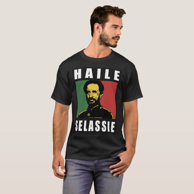 Camiseta Haile Selassie Emperor - reggae Shirt - (Anverso completo)