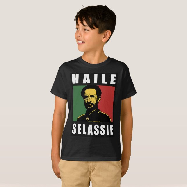 Camiseta Haile Selassie Emperor Shirt - reggae Kids - (Anverso completo)