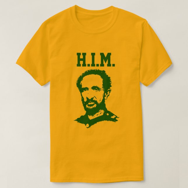 Camiseta Haile Selassie - H_._I_._M. Rey - reggae Rasta (Diseño del anverso)