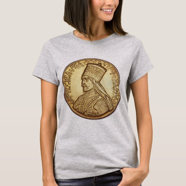 Camiseta Haile Selassie imperio of Ethiopia Rastafari Shirt (Anverso)