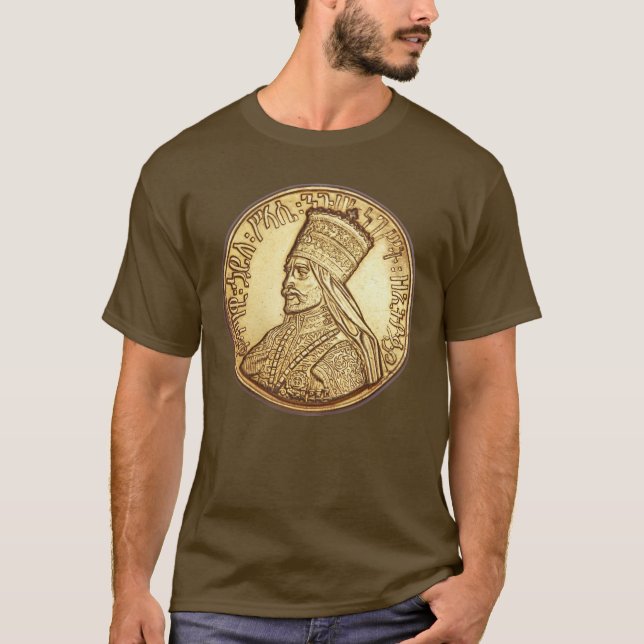 Camiseta Haile Selassie imperio of Ethiopia Rastafari Shirt (Anverso)