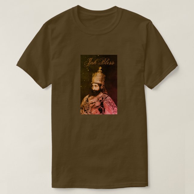 Camiseta Haile Selassie Jah Rastafari Rasta Reggae INI Love (Diseño del anverso)
