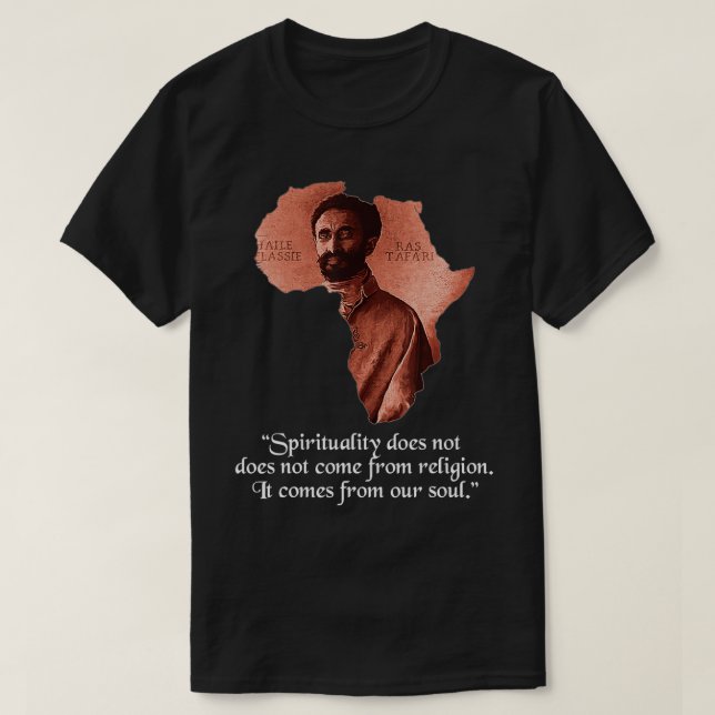 Camiseta Haile Selassie Jah Rastafari Rastafarian (Diseño del anverso)