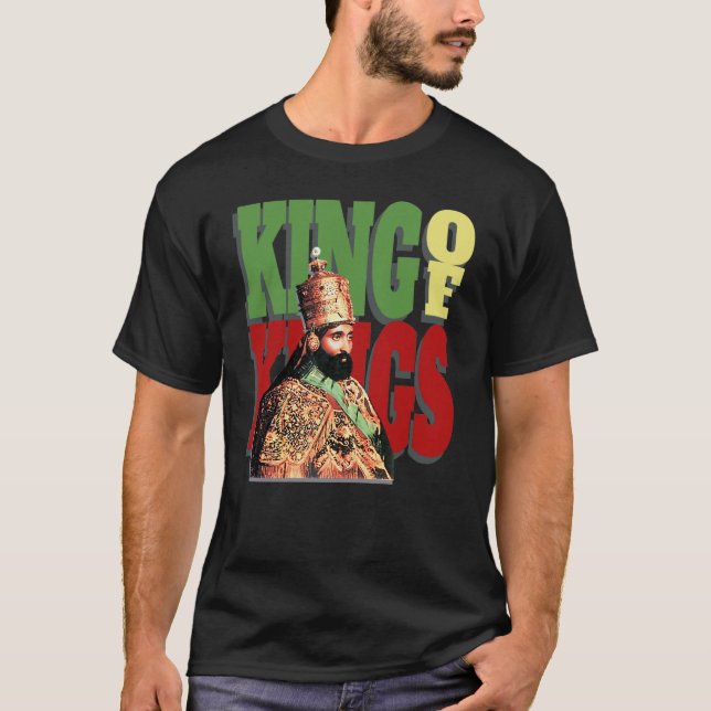 Camiseta Haile Selassie King Rastafarian (Anverso)
