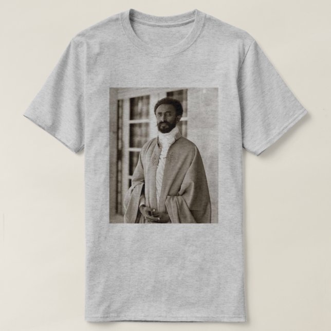 Camiseta Haile Selassie Rasta Shirt - HIM Rastafari - (Diseño del anverso)