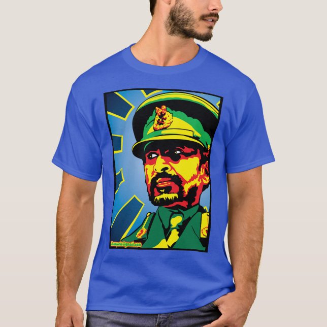 Camiseta Haile Sellasie I Tshirt Jah Sunny Arts Design (Anverso)