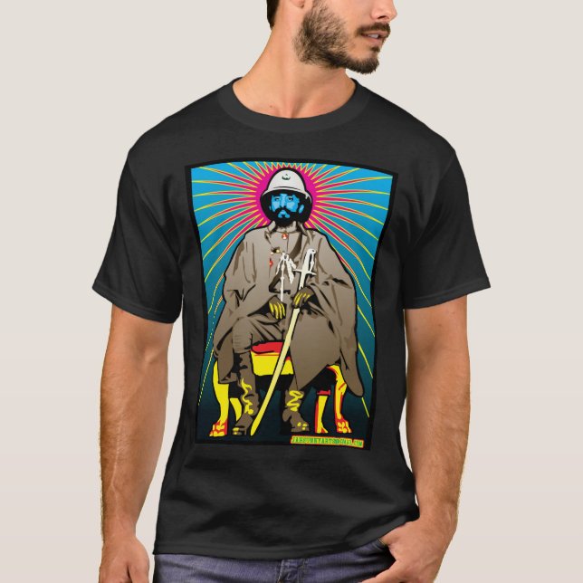 Camiseta Haile Sellasie I Tshirt Jah Sunny Arts Design (Anverso)