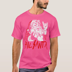 Camiseta #HailSantaSleigher, pesados Navidades Metalizado #