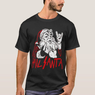 Camiseta #HailSantaSleigher, pesados Navidades Metalizado #