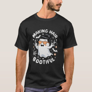 Camiseta Hair Bootious Funny Scary Ghost Hairdresser
