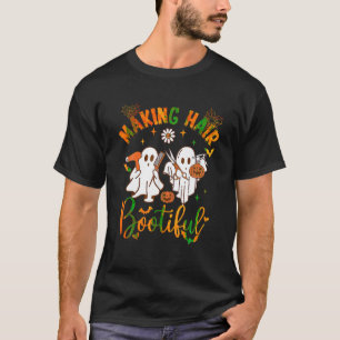 Camiseta Hair Bootious Funny Scary Ghost Hairdresser