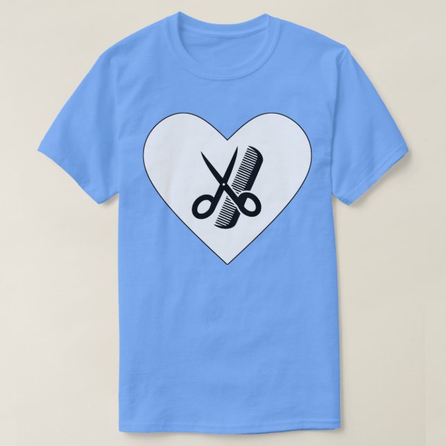 Camiseta Hair Comb Love Scissors Gift (Diseño del anverso)