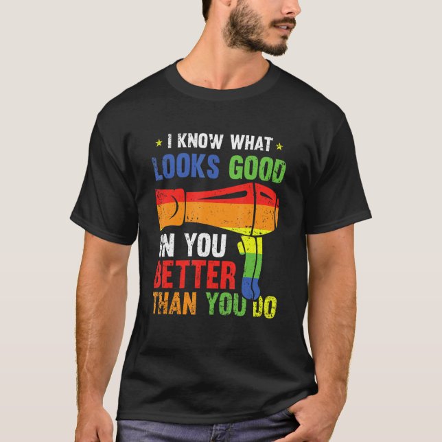 Camiseta Hair Dresser Gay Lgbt Q Salon Saying Hair Stylist (Anverso)