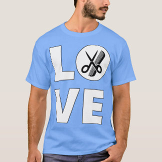 Camiseta Hair Life Hairstylist Love Hairdresser Scissors Gi