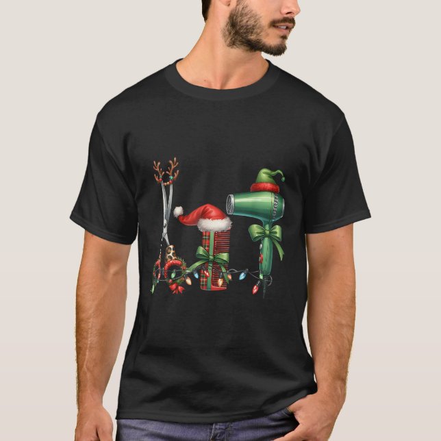 Camiseta Hair Stylist Christmas Hairdresser Licensed Hairas (Anverso)
