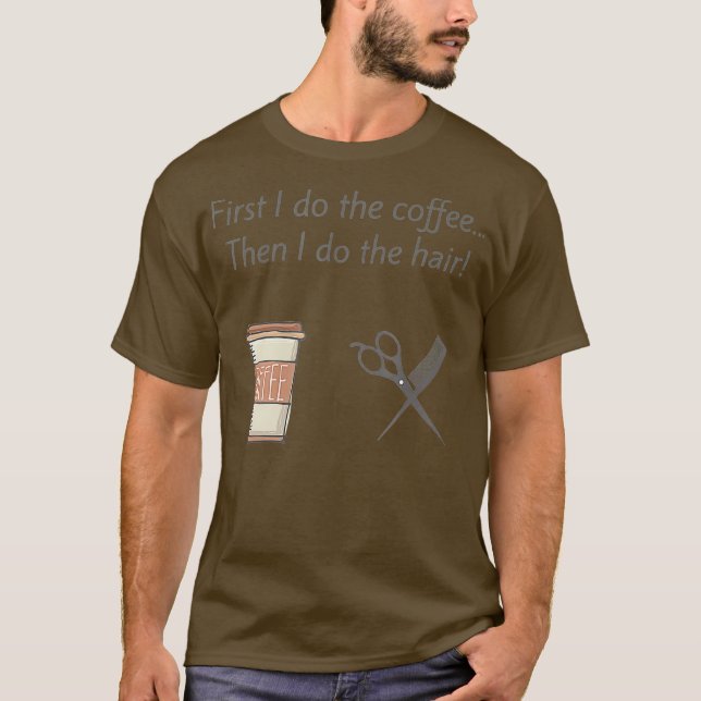 Camiseta Hair stylist  coffee by Solo Bliss (Anverso)