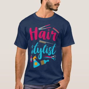 Camiseta Hair Stylist Cute Hair Salon Stylist Herramientas 