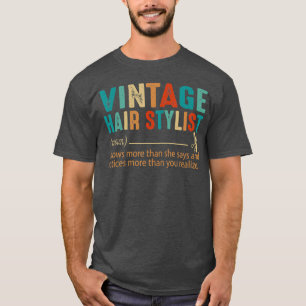 Camiseta Hair Stylist Hair Dresser Barber Noun años 70