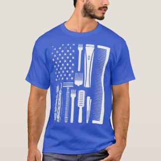 Camiseta Hair Stylist Hairdresser Barber Salon Tools Americ