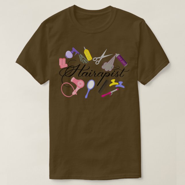Camiseta Hairapist Hairdresser Hair Stylist Barber Design (Diseño del anverso)