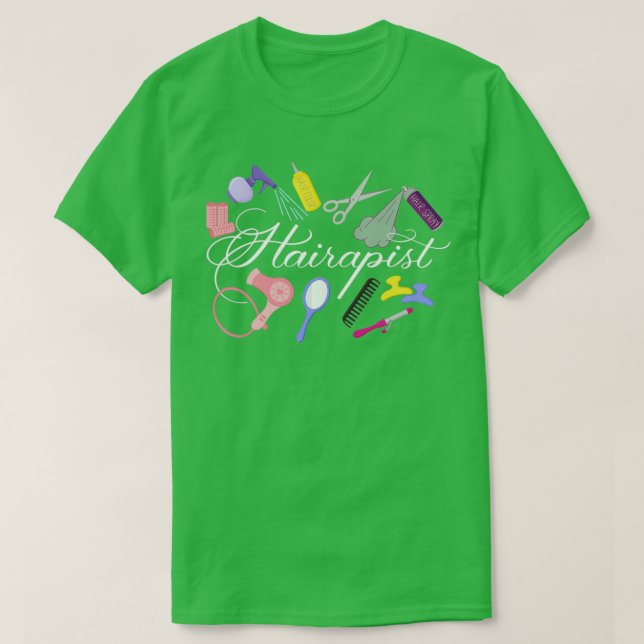 Camiseta Hairapist Hairdresser Hair Stylist Barber Design O (Diseño del anverso)