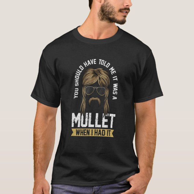Camiseta Haircut De Mullet Para Mullet Dad Era Una Muleta (Anverso)