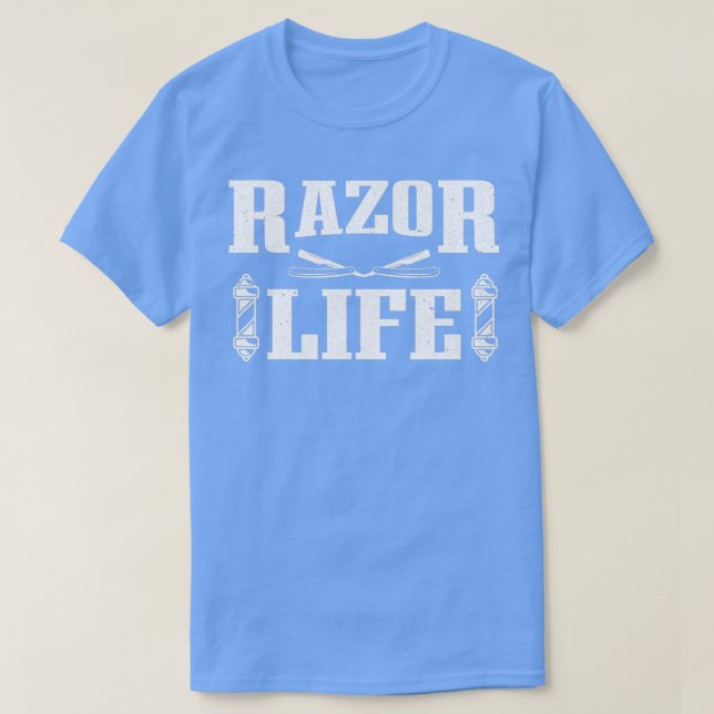 Camiseta Hairdresser Beard Razor Life Barbershop (Diseño del anverso)