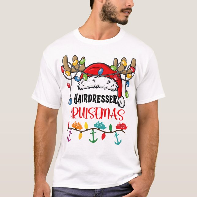 Camiseta Hairdresser Cruisemas Matching Christmas Pajamas (Anverso)