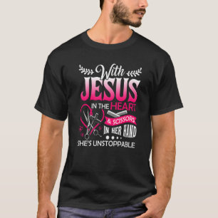 Camiseta Hairdresser diseña Chicas Mujeres Cristianas Hairs