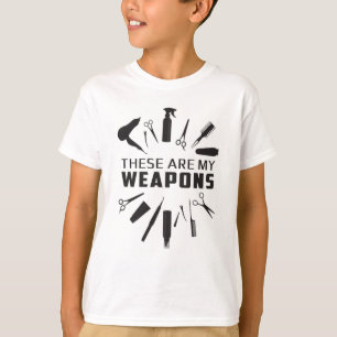 Camiseta Hairdresser Hair Stylist Barber Weapons Gracioso R