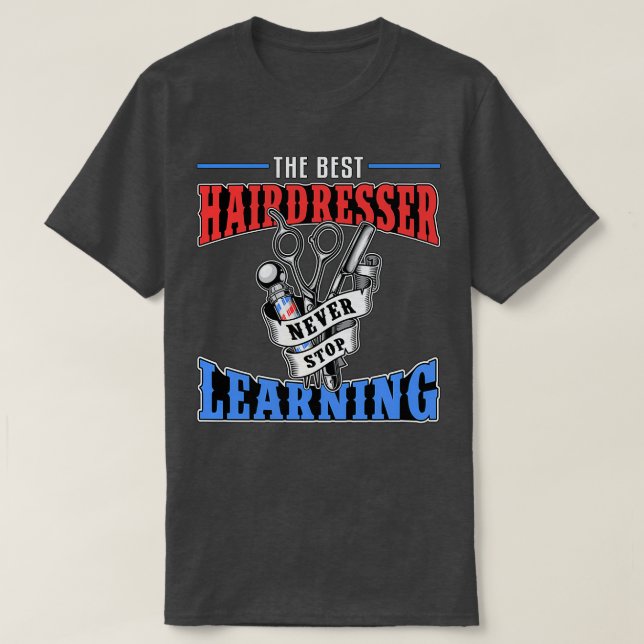 Camiseta Hairdresser Hair Stylist Scissors Haircut Gige Ide (Diseño del anverso)