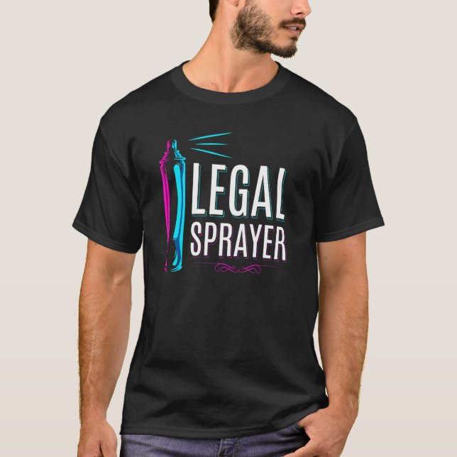 Camiseta Hairdresser Hairspray Legal Sprayer Hair Sty (Anverso)