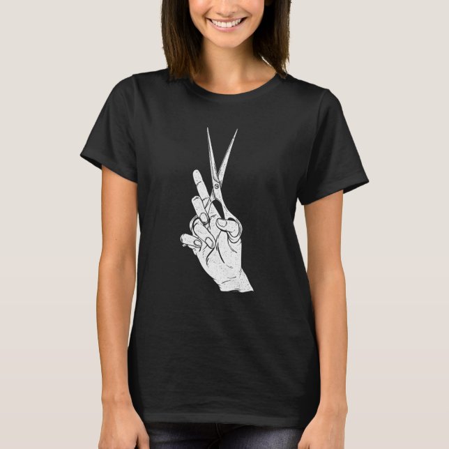 Camiseta Hairdresser Scissors Beautician Hairstylist Hairc (Anverso)