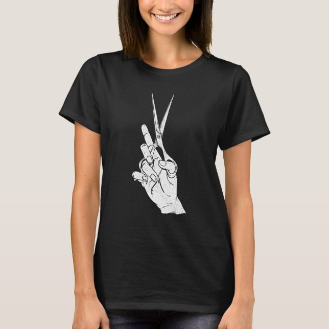 Camiseta Hairdresser Scissors  Beautician Hairstylist Hairc (Anverso)