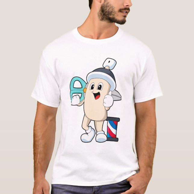 Camiseta Hairspray como peluquero con tijeras (Anverso)