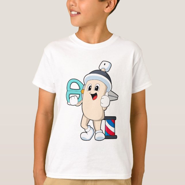 Camiseta Hairspray como peluquero con tijeras (Anverso)