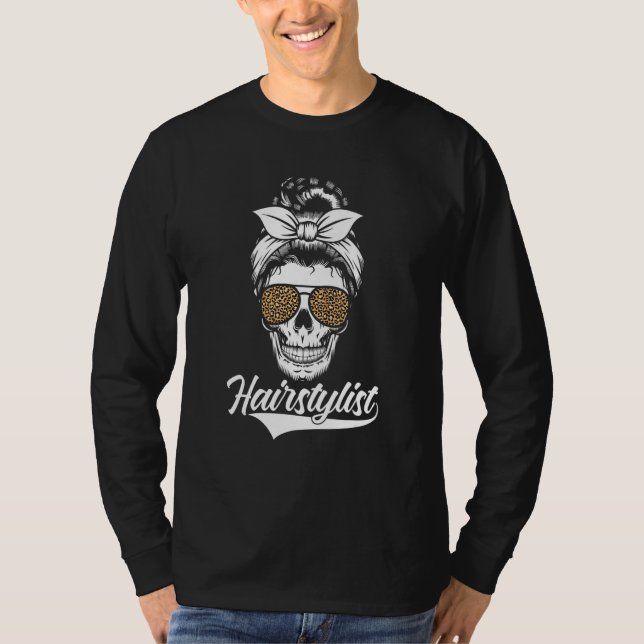 Camiseta Hairstylist  Hairstylist Dead Skull Hair Stylist (Anverso)