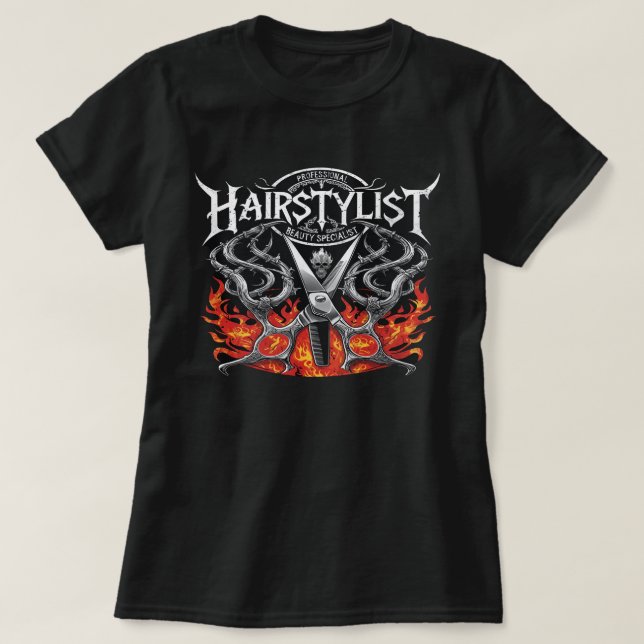 Camiseta Hairstylist Professional Beauty Specialist Wear  (Diseño del anverso)