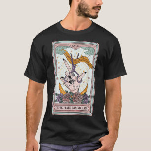 Camiseta Hairstylist Tarot Card Salon Hairdresser Gótico Ha