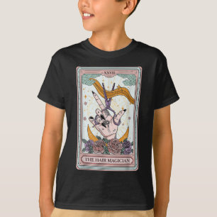 Camiseta Hairstylist Tarot Card Salon Hairdresser Gótico Ha