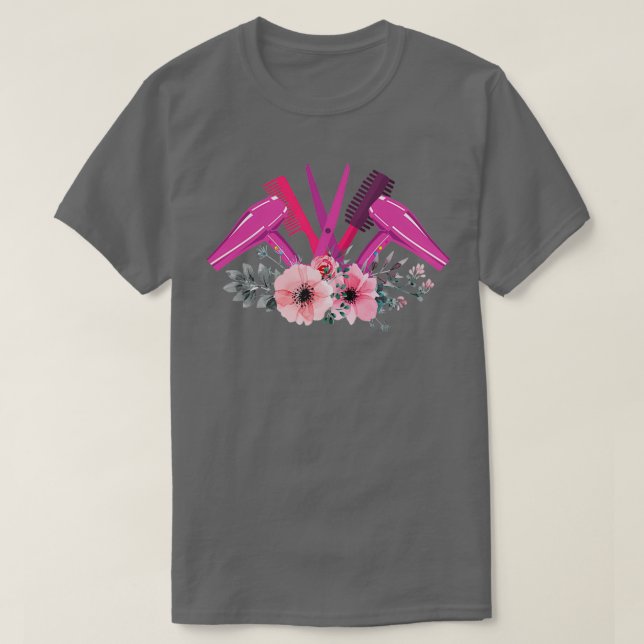 Camiseta Hairstylist Tools Wreath (Diseño del anverso)