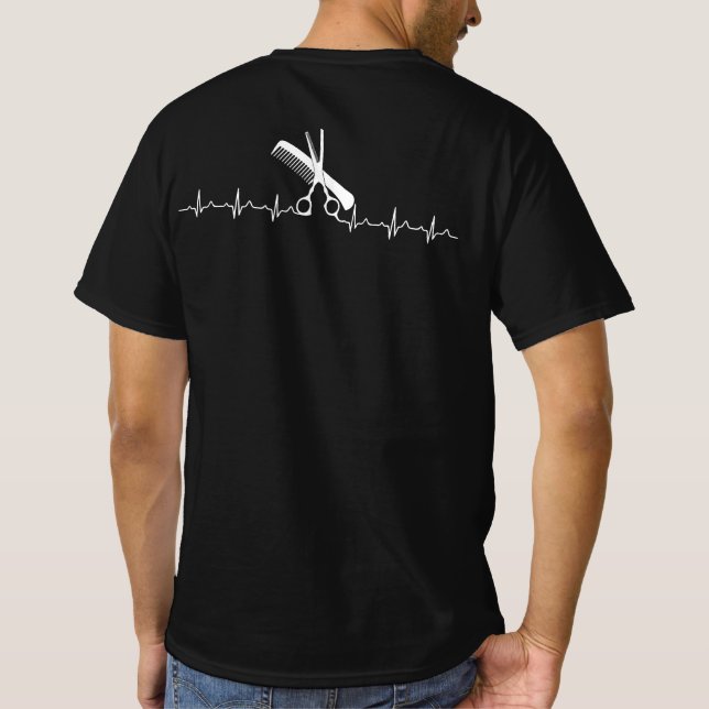 Camiseta Hairstylistas Heartbeat Love Hairdresser (Reverso)