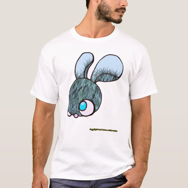 Camiseta Hairy Bunny sobre un blanco (Anverso)