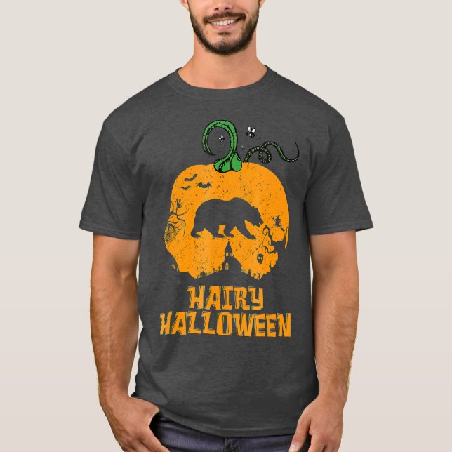 Camiseta Hairy Halloween Funny Gay Bear (Anverso)